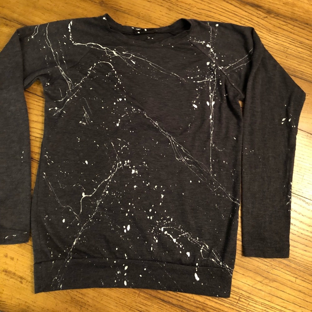 Firehouse brand grey splatter paint long sleeve